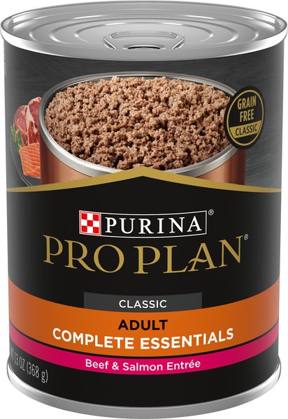 Purina Pro Plan Savor Classic Beef & Salmon Entree Grain-Free Canned Dog Food, 13-oz, case of 12 slide 1 of 10