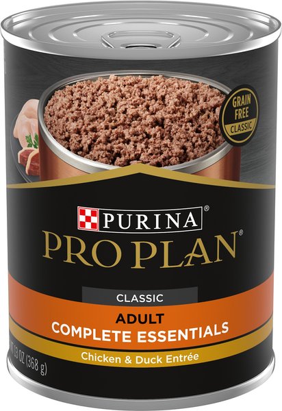 Purina Pro Plan Savor Classic Chicken & Duck Entree Grain-Free Canned Dog Food, 13-oz, case of 12 slide 1 of 10