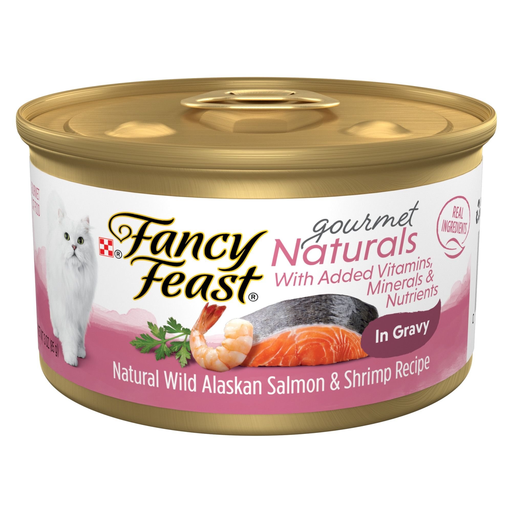 FANCY FEAST Gourmet Naturals Wild Alaskan Salmon & Shrimp Recipe in