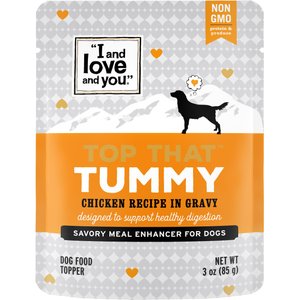 I and Love and You Top That Tummy Chicken Recipe Grain-Free Dog Food Topper, 3-oz pouch, case of 12