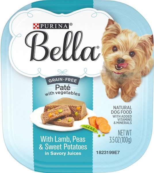 Purina Bella Small Breed Lamb, Peas & Sweet Potatoes Grain-Free Wet Dog Food Trays, 3.5-oz tray, case of 12 slide 1 of 11