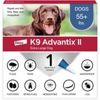 K9 Advantix II Flea & Tick Spot Treatment for Dogs, over 55 lbs, 1 Dose (1-mo. supply)
