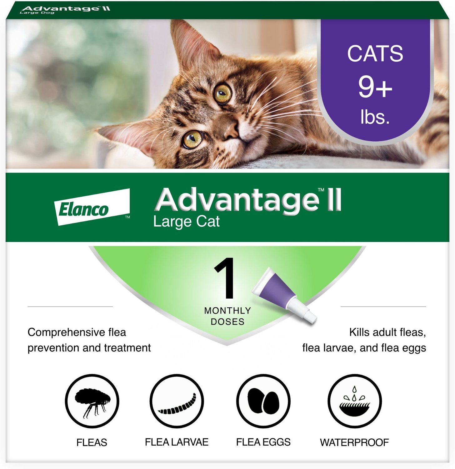 Advantage II Flea Spot Treatment for Cats, over 9 lbs