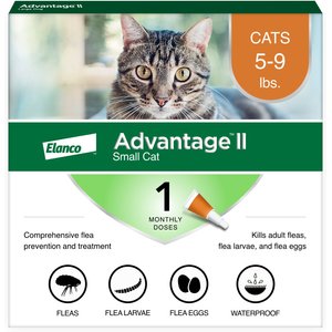 Advantage II Flea Spot Treatment for Cats, 5-9 lbs, & Ferrets, 1 Dose (1-mo. supply)