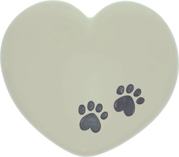 Discontinued ANGELSTAR Paw Prints Heart Shaped Pet Urn 10 cubic inches Chewy