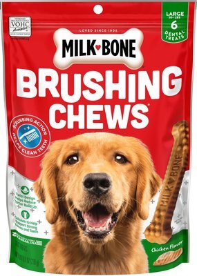 Milk-Bone Original Brushing Chews Daily Dental Large Dog Treats, slide 1 of 1