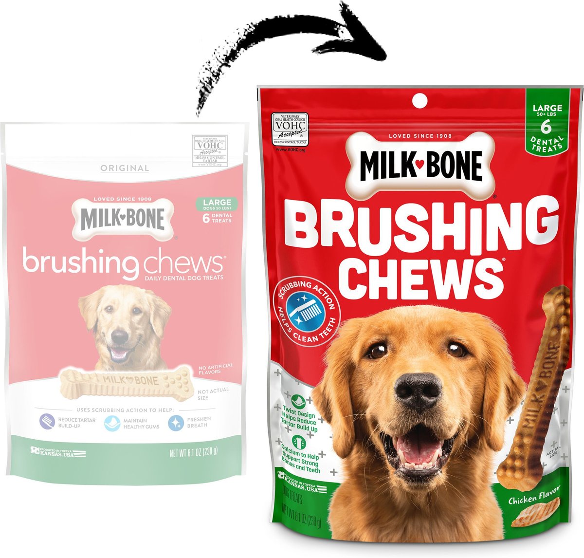 Milk bone outlet brushing chews