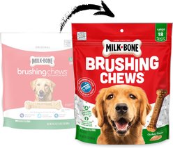 Milk-Bone Original Brushing Chews Daily Dental Dog Treats, Large, 18 count slide 2 of 6