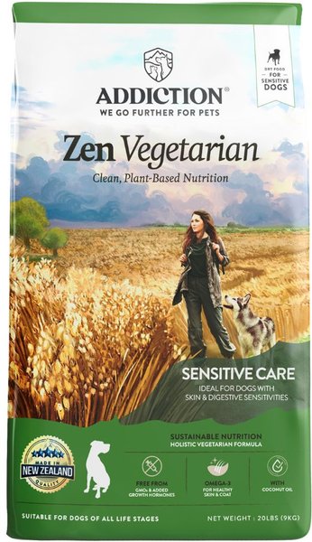 Addiction Zen Holistic Vegetarian Formula Skin & Coat Health Chicken-Free Dry Dog Food