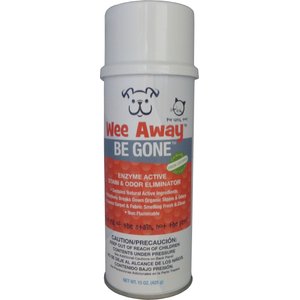 Wee Away Be Gone Enzyme Active Stain & Odor Eliminator for Dogs & Cats, 15-oz bottle