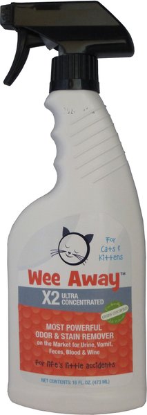 Wee Away X2 Ultra Concentrated Odor & Stain Remover for Cats & Kittens, 16-oz spray slide 1 of 1