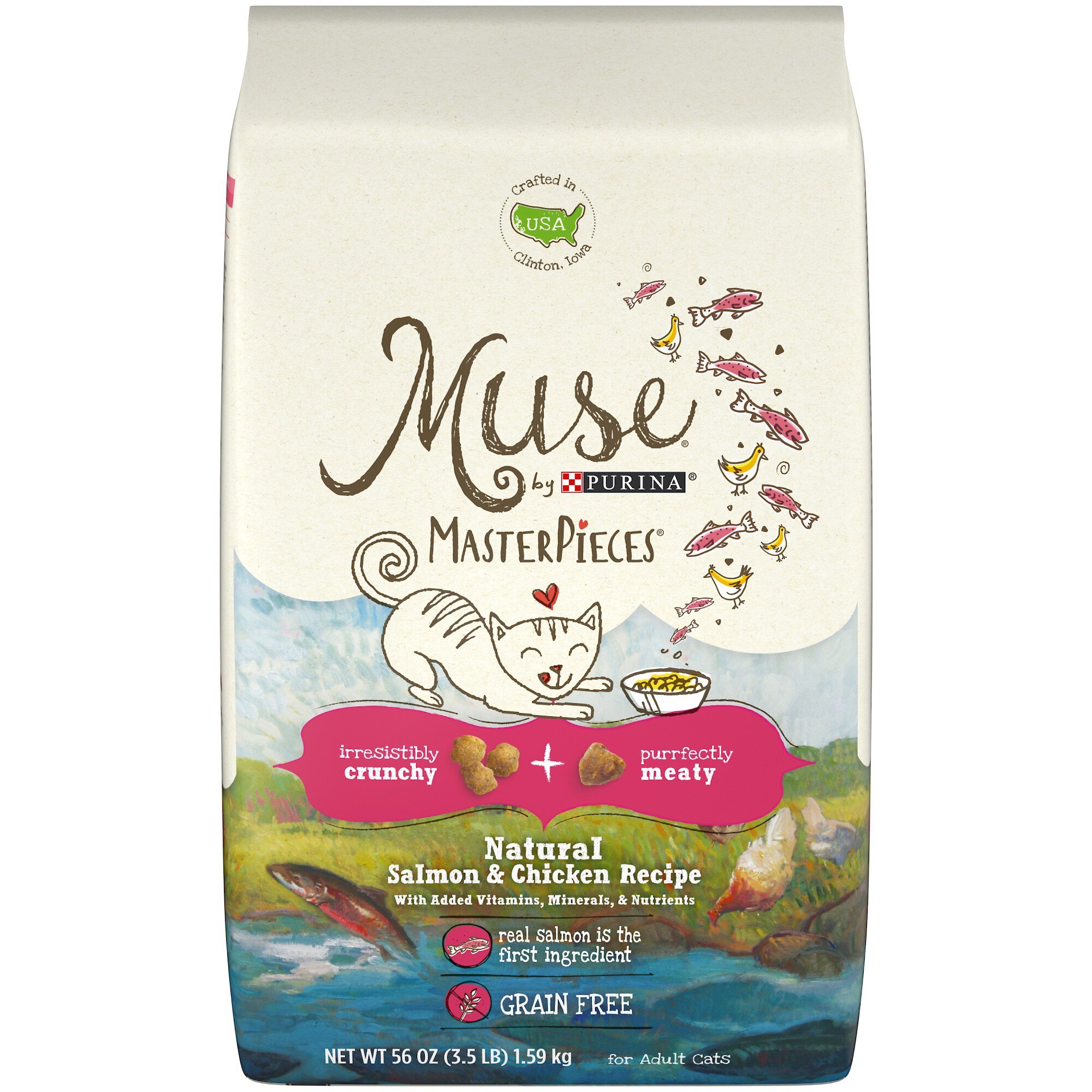 PURINA MUSE MasterPieces Natural Salmon Chicken Recipe Dry Cat