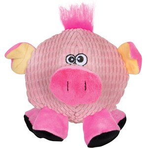 Smart Pet Love Snuggle Puppy Tender Tuffs Round Pink Pig Plush Squeaky Dog Toy, Pink