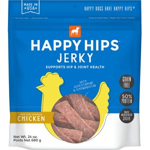 Happy Hips Jerky Chicken Recipe Grain-Free Dog Treats, 24-oz bag