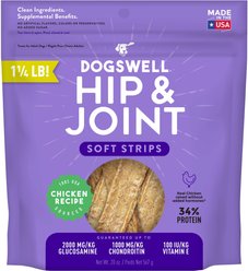Dogswell Soft Strips Hip & Joint Chicken Recipe Grain-Free Dog Treats, 20-oz bag