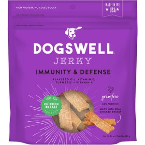 Dogswell Jerky Immune System Chicken Recipe Grain-Free Dog Treats, 24-oz bag
