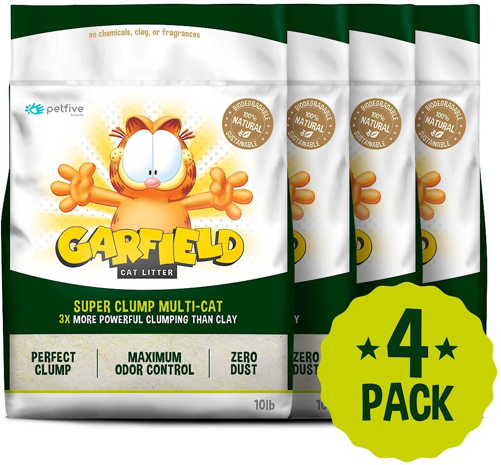 GARFIELD CAT LITTER Super Clump Unscented Clumping Corn Cat Litter, 10