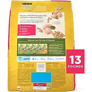 Kitten Chow Naturals Original with Added Vitamins, Minerals & Nutrients Dry Cat Food, 13-lb bag