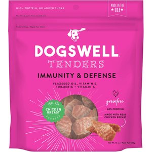Dogswell Tenders Immune System Chicken Recipe Grain-Free Dog Treats, 15-oz bag