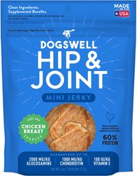 Dogswell Jerky Minis Hip & Joint Chicken Recipe Grain-Free Dog Treats, 4-oz bag