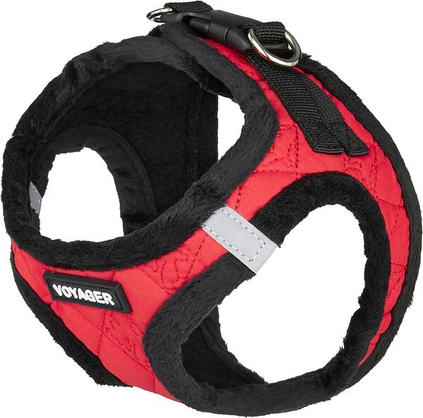 BEST PET SUPPLIES Voyager Padded Fleece Dog Harness, Red, XSmall
