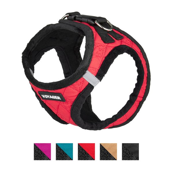 Best Pet Supplies Voyager Padded Fleece Dog Harness, Red, Medium slide 1 of 9