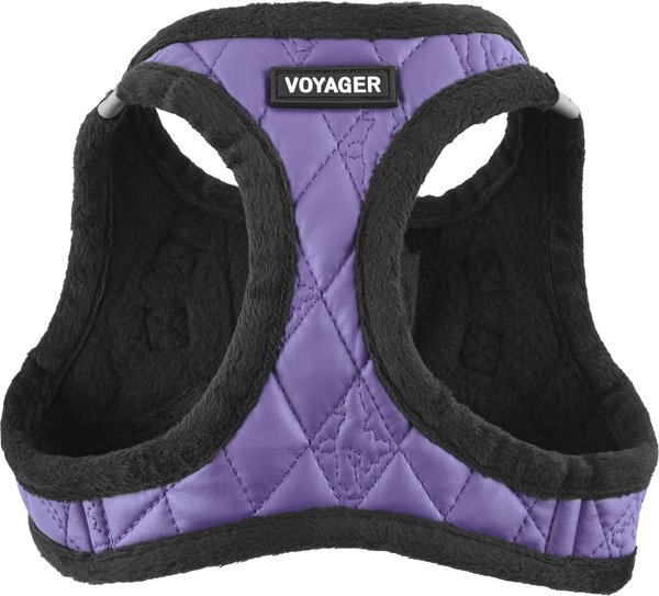 Best Pet Supplies Voyager Padded Faux Leather Dog Harness, Purple, Small slide 1 of 9