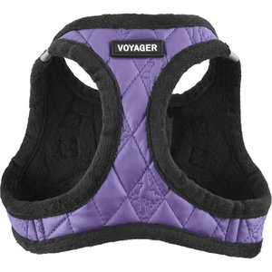 Best Pet Supplies Voyager Padded Faux Leather Dog Harness, Purple, Small