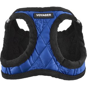 Best Pet Supplies Voyager Padded Faux Leather Dog Harness, Royal Blue, X-Small