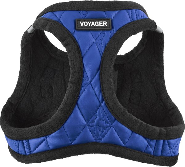 Best Pet Supplies Voyager Padded Faux Leather Dog Harness, Royal Blue, Small slide 1 of 9