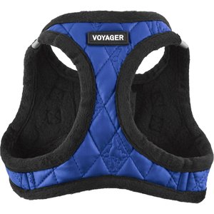 Best Pet Supplies Voyager Padded Faux Leather Dog Harness, Royal Blue, Small