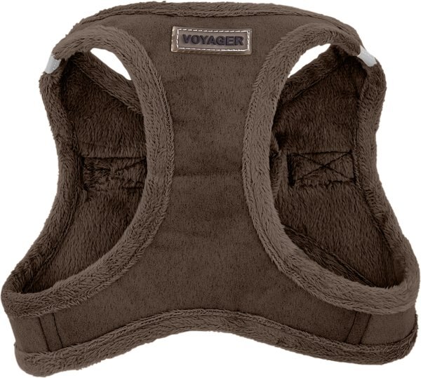 Best Pet Supplies Voyager Plush Suede Dog Harness, Chocolate, Large slide 1 of 10