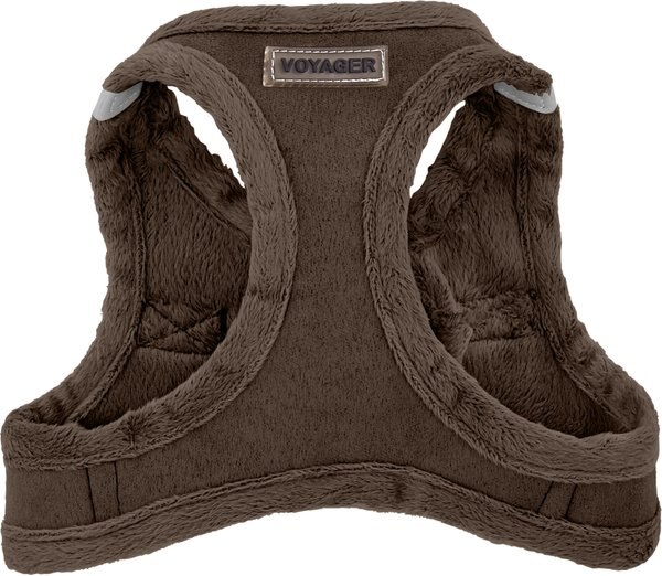 Best Pet Supplies Voyager Plush Suede Dog Harness, Chocolate, Small slide 1 of 10