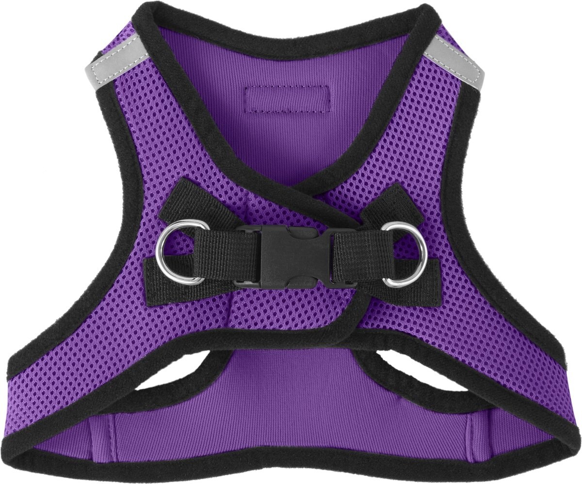BEST PET SUPPLIES Voyager Black Trim Mesh Dog Harness, Purple, Large