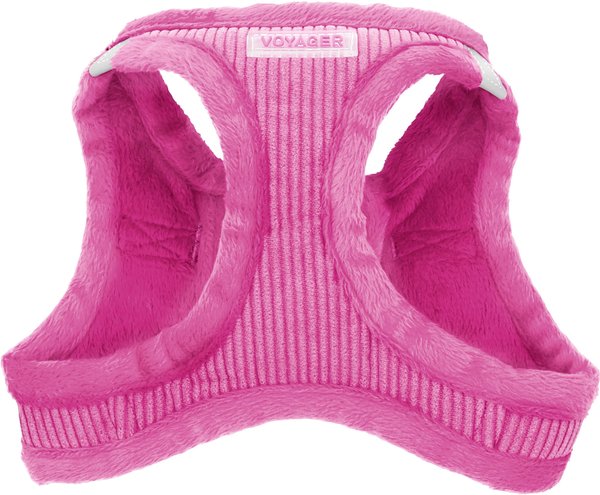 Best Pet Supplies Voyager Corduroy Dog Harness, Fuchsia, Small slide 1 of 9