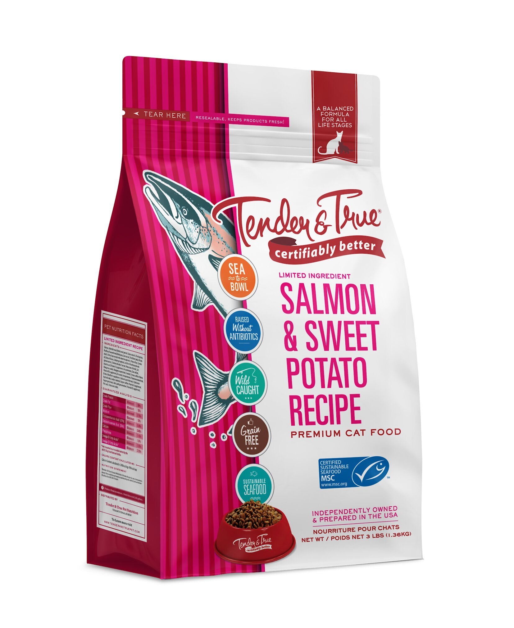 Tender & True Limited Ingredient Salmon & Sweet Potato Recipe Grain