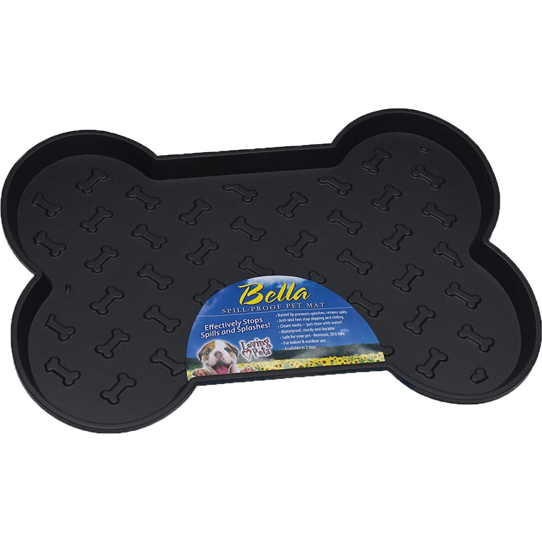 Dog Bowl Mat, Dog Mat for Food and Water Pet Cat Large Small Silicone  Rubber Pl