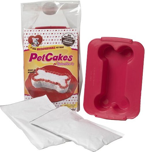PetCakes Valentine's Day Cake Mix Kit With Dog Shaped Pan Dog Treats, 7-oz bag slide 1 of 3