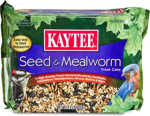 Kaytee Seed & Mealworm Wild Bird Treat Cake, 1.4-lb slide 1 of 9
