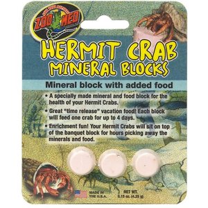 Zoo Med Mineral Block Hermit Crab Supplement, 3 count
