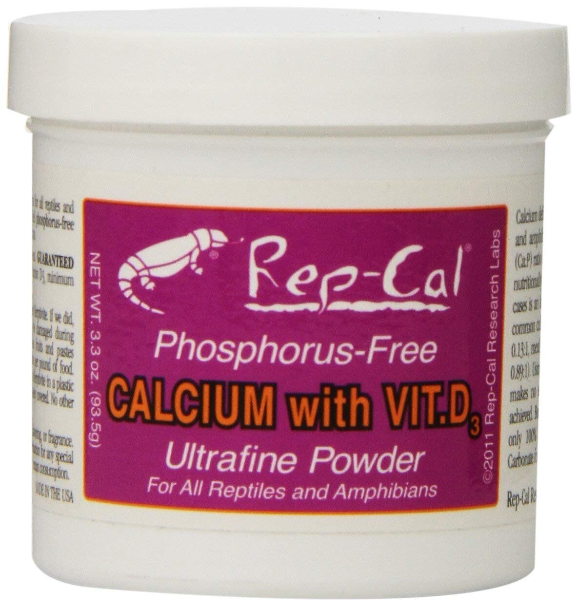 REPCAL Calcium with Vitamin D3 Ultrafine Powder Reptile Supplement