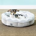 Precision Pet Products SnooZZy Round Shearling Bolster Dog Bed, 21-in