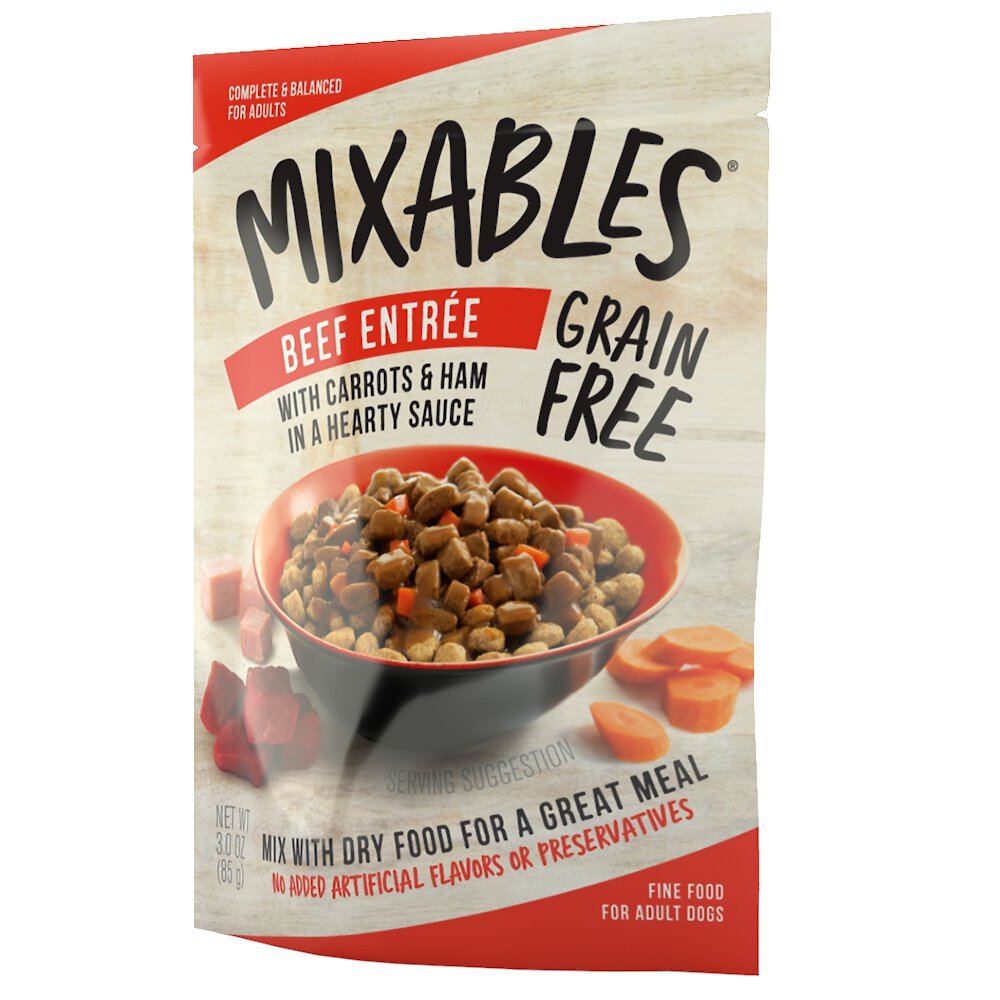 MIXABLES Beef Entree with Carrots & Ham GrainFree Dog Food Pouches