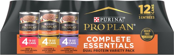 Purina Pro Plan Savor Classic 3 Entrees Variety Pack Grain-Free Canned Dog Food, 13-oz, case of 12 slide 1 of 11
