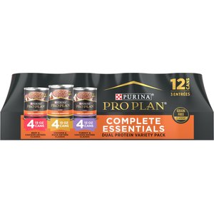 Purina Pro Plan Savor Classic 3 Entrees Variety Pack Grain-Free Canned Dog Food, 13-oz, case of 12