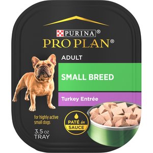 Purina Pro Plan Focus Small Breed Turkey Entree Grain-Free Wet Dog Food, 3.5-oz tray, case of 12