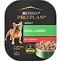 Purina Pro Plan Focus Small Breed Beef Entree Grain-Free Wet Dog Food, 3.5-oz tray, case of 12