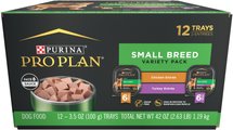 Purina Pro Plan Focus Small Breed Variety Pack Entree Grain-Free Wet Dog Food, 3.5-oz tray, case of 12