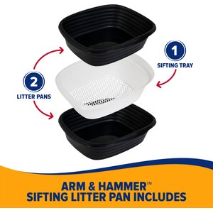 Arm & Hammer Sifting Cat Litter Pan, Large