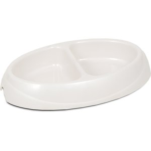 Petmate Double Diner Plastic Dog & Cat Dish, 1-cup